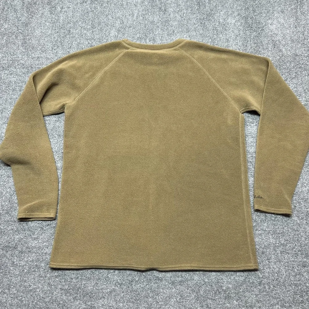 Cabela's Fleece Pullover Mens LT Beige Long Sleeve Crewneck Shirt Outdoor - Picture 3 of 9